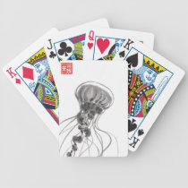 Chrysaora Jellyfish Ink Painting playing cards