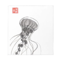 Chrysaora Jellyfish Ink Painting notepads