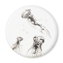 Chrysaora Jellyfish Trio Magnet