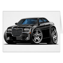 Chrysler 300 Black Car Greeting Cards