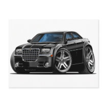 Chrysler 300 Black Car Post Cards