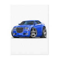 Chrysler 300 Blue Car postcards