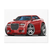 Chrysler 300 Maroon Car postcards