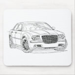 Chrysler 300C SRT8 pen sketch mousepads