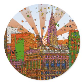 Chrysler Building #2 Round Sticker