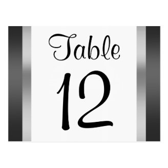 Chrysler Building Black Silver Table Number Post Cards