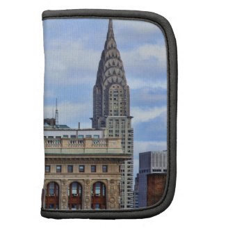 Chrysler Building, Flatiron, Blue Sky, Clouds Folio Planners