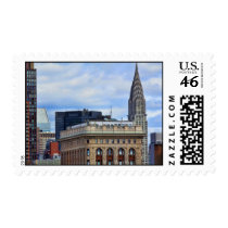 Chrysler Building, Flatiron, Blue Sky, Clouds Postage Stamp