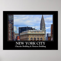 Chrysler Building, Flatiron, Blue Sky, Clouds Posters