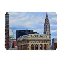 Chrysler Building, Flatiron, Blue Sky, Clouds Vinyl Magnet