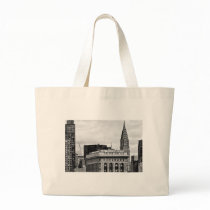 Chrysler Building, Flatiron, Clouds B&W Bags
