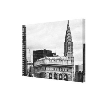 Chrysler Building, Flatiron, Clouds B&W Canvas Prints