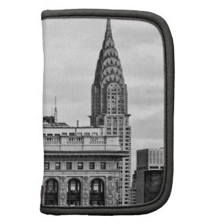 Chrysler Building, Flatiron, Clouds B&W Organizer