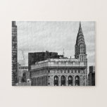 Chrysler Building, Flatiron, Clouds B&W Jigsaw Puzzles