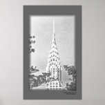 Chrysler Building, NYC B&W Poster posters
