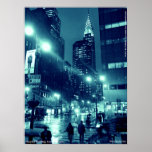 Chrysler Building NYC Blue Poster 18x24 posters