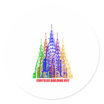 Chrysler Building Round Sticker