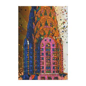 Chrysler Building Top Closeup #1 Gallery Wrap Canvas