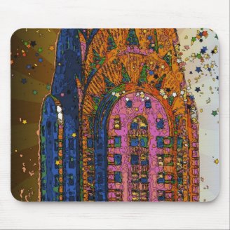 Chrysler Building Top Closeup #1 Mouse Pads