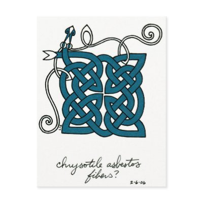 Chrysotile Asbestos Fiber postcard by bio_muse