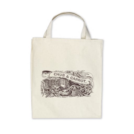 Chub & Carrot Provisions Vintage Artwork Canvas Bag