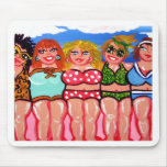 Chubby Beach Divas Friends mousepads