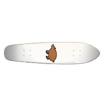 Chubby brown bear skate board deck