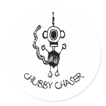 Chubby Chaser Round Sticker