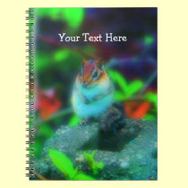 Chubby Chipmunk Nature Fantasy Art Notebook notebooks