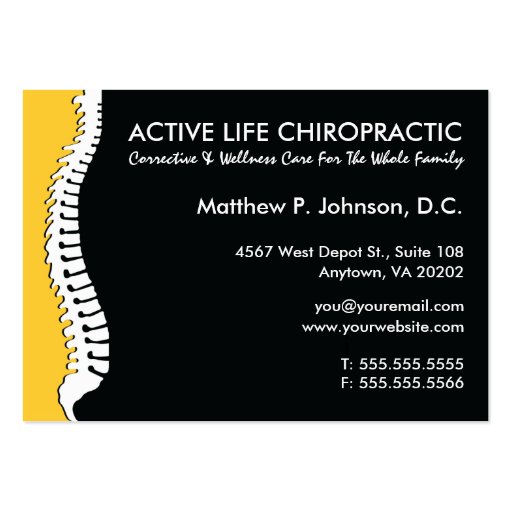 Chubby Chiropractic Business Cards
