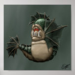 Chubby Fish Monster Poster