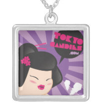 Chubby geisha portrait necklaces