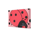 chubby little ladybug on polka dots