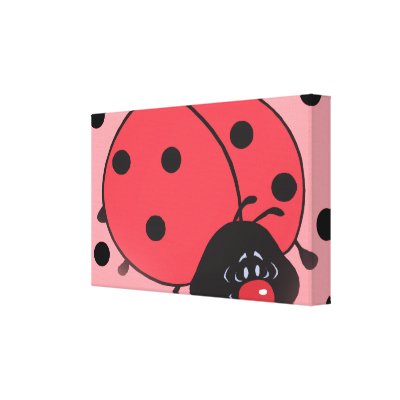 chubby little ladybug on polka dots Zazzle_wrappedcanvas chubby little ladybug on polka dots Zazzle_wrappedcanvas