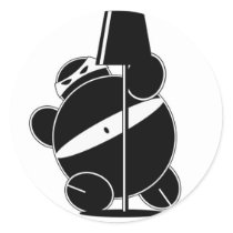 Chubby Ninja - Stealthy Sticker by aurilon Chubby Ninja - Stealthy Sticker