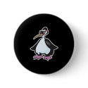 chubby penguin wearing sunglasses buttons