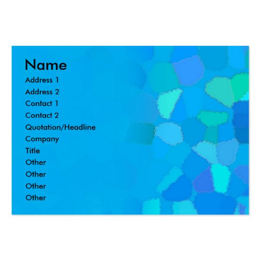 Chubby size profile card: Frosty Glass Business Card Templates (front side)