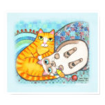 Chubby Tabby & Siamese Cat Cuddle posters