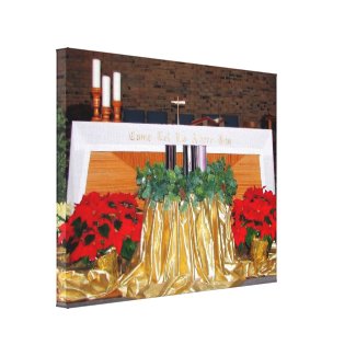 Chuch Altar at Christmas-time