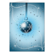 Chuchería del navidad con las estrellas y la nieve felicitación