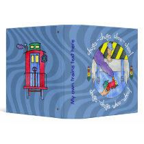 Chuga Chuga Choo Choo blue 1.5" Binder