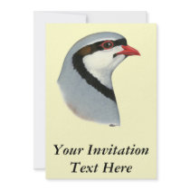 Chukar:  Partridge Head Personalized Invites