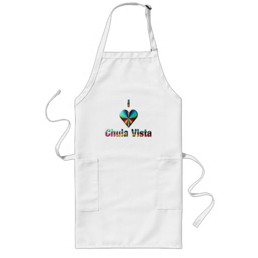 Chula Vista -- Blue Green & Burgundy Apron