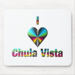 Chula Vista -- Blue Green & Burgundy Mousepad