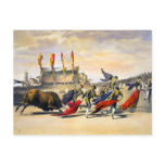 Chulos Playing the Bull Post Card