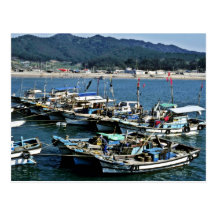 Chungchongnam-Hacen - los barcos de pesca en Choll Tarjeta Postal