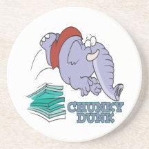 chunky dunk funny diving elephant drink coaster