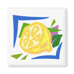 Chunky Lemon Graphic Lemons Refrigerator Magnet