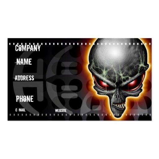 Chupacabra Alien Business Card (front side)