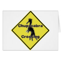 Chupacabra Crossing Greeting Card